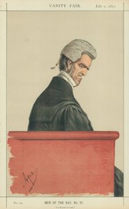 Sir John George Shaw-Lefevre, La Reyne le veult, 1 juli 1871, Vanity Fair cartoon door Carlo Pellegrini