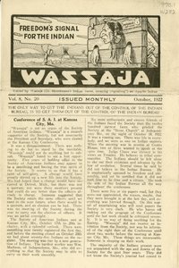 Uitgave van Wassaja, Vol. 8, No. 20, oktober 1922 door Carlos Montezuma