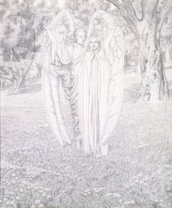 Twee engelen, 1904 door Carlos Schwabe