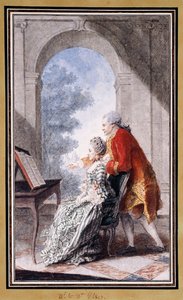 John Wilkes en Miss Gertrude Carmontelle door Carmontelle