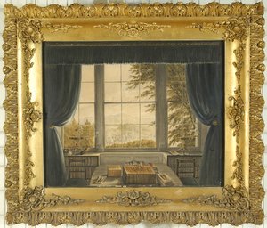 Zuidraam van de Studiekamer van Greta Hall, 1841