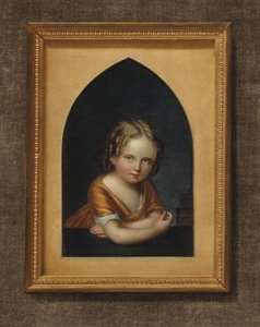 Portret van een kind door Caroline Sattler Tridon
