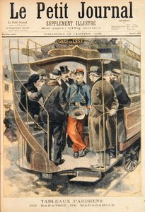 Een gerepatrieerde soldaat uit Madagaskar, gegraveerd door Fortune-Louis Meaulle (1844-1901) illustratie uit Le Petit Journal, 12 januari 1896