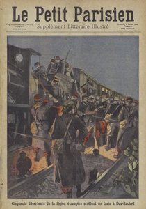 Vijftig deserteurs van het Franse Vreemdelingenlegioen stoppen een trein bij Bourached, Algerije door Carrey