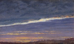 Avondlucht met wolken