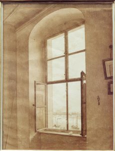 Uitzicht vanuit het atelier van de kunstenaar (linker raam)