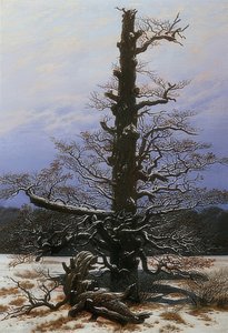 Eik in de sneeuw. 1829 door Caspar David Friedrich
