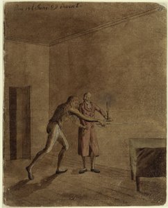 Franz en Daniel uit Schillers "De rovers" door Caspar David Friedrich