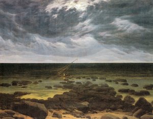Duits: Seashore by Moonlight Seashore by Moonlight door Caspar David Friedrich