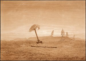 Landschap met graven door Caspar David Friedrich