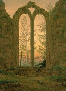 Ruïnes van het Oybin-klooster (De Dromer) (1835-40) door Caspar David Friedrich