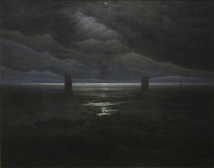 Kust bij maanlicht door Caspar David Friedrich