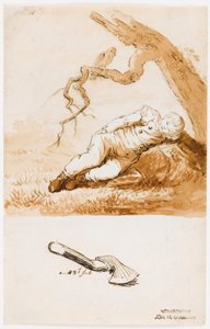 Slapende jongen door Caspar David Friedrich