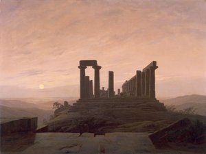 De Tempel van Juno in Agrigento door Caspar David Friedrich