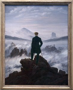 De wandelaar boven de zee van mist