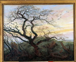 De boom met kraaien door Caspar David Friedrich