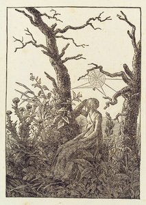 De vrouw met het spinnenweb door Caspar David Friedrich