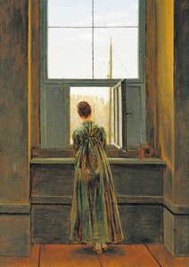 Vrouw bij een raam door Caspar David Friedrich