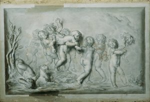 Kinderbacchanaal door Caspar Franz Sambach