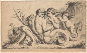 Triton en nimf