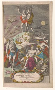 Atlas en Hercules dragen sterrenhemel door Caspar Luyken