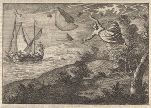 Hevige wind aan de kust van Malmö, 1679
