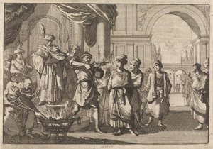 Selim IV, shah van Perzië, laat zijn broer blind maken door een gloeiend ijzer, 1694