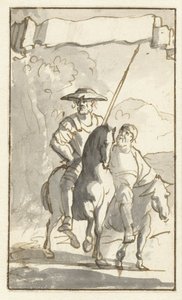 Titelprent van Don Quichotte (series title) door Caspar Luyken