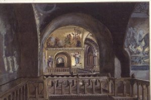 Een Uitzicht vanaf een Galerij in de Basiliek van San Marco, Venetië