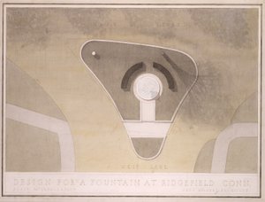 (Ontwerp voor Fontein, Ridgefield, Connecticut) door Cass Gilbert