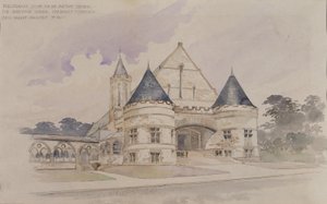 Voorstudie voor een wapenarsenaal voor Shattuck School, Faribault, Minnesota