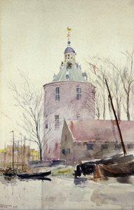 Toren in Enkhuisen, Nederland, 1897 door Cass Gilbert