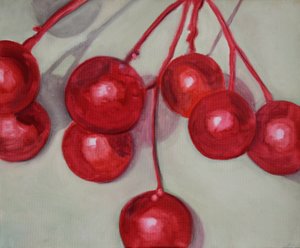 Kersen, 2013 (olieverf op papier)