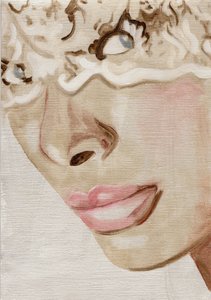 Lace Face, 2019 (olieverf en acryl op papier)