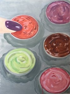 Meer magie, 2016 (olieverf op papier)