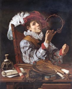 Een Muzikant, ca. 1610 door Cecco de Caravaggio