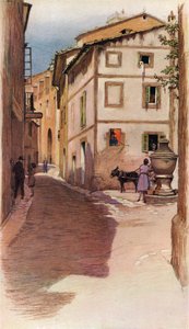 Een Straatscène op Mallorca, 20e eeuw, 1931 door Cecil Charles Windsor Aldin