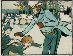 Oude Engelse sporten en spellen: Schaatsen door Cecil Charles Windsor Aldin