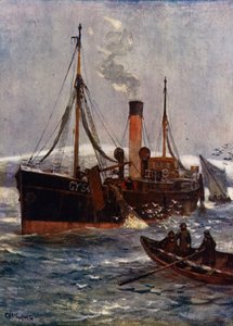 Een IJslandse stoomtrawler, ca. 1910