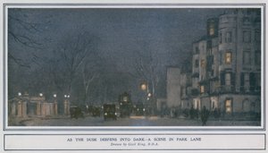 Als de schemering overgaat in duisternis - een scène in Park Lane