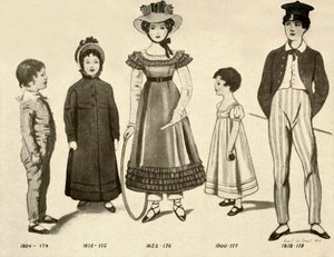 Kinderkleding van 1800-1820, 1907, 1937 door Cecil W. Trout