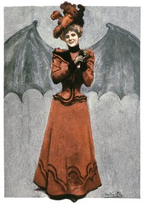 Vrouw verkleed als duivel, ca 1900
