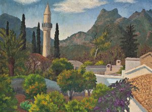 Turks dorp met moskee, Cyprus