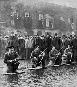Patstelling op Sidney Street, Stepney, Londen, 3 januari 1911, 1937 door Central Press