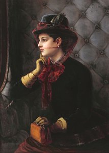 Het vertrek, 1885 door Cesar Pattein