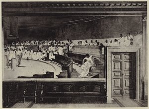 De aanklacht tegen Catiline door Cesare (after) Maccari