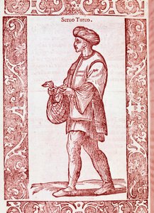 "Turkse slaafkostuum" uit "Degli habiti antichi e moderni" 1590 (gravure)
