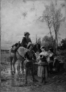 Bij de fontein