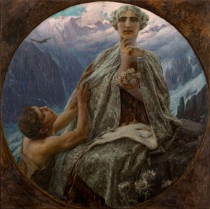 De bergtop. De ijskoningin