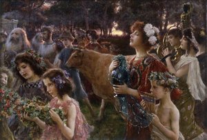 De processie door Cesare Saccaggi